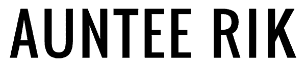 auntte rik's logo bold black capital letters